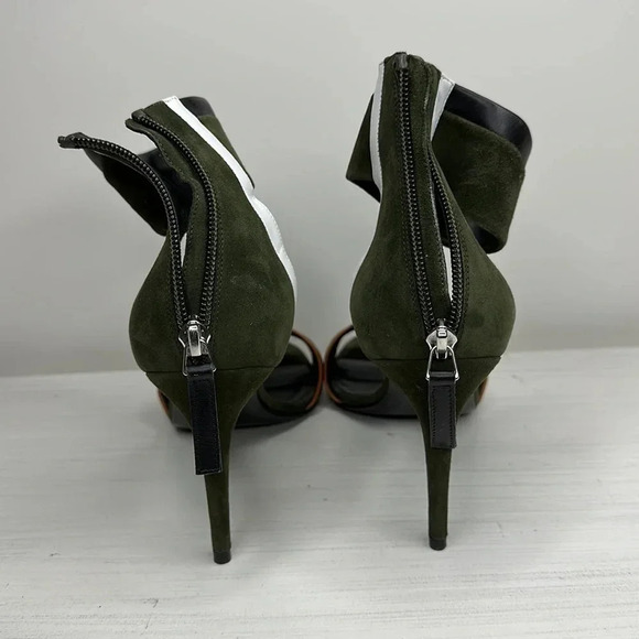 Pierre Hardy Womens Colorblock Suede Ankle-Cuff Sandal | size 38 - Picture 3 of 6